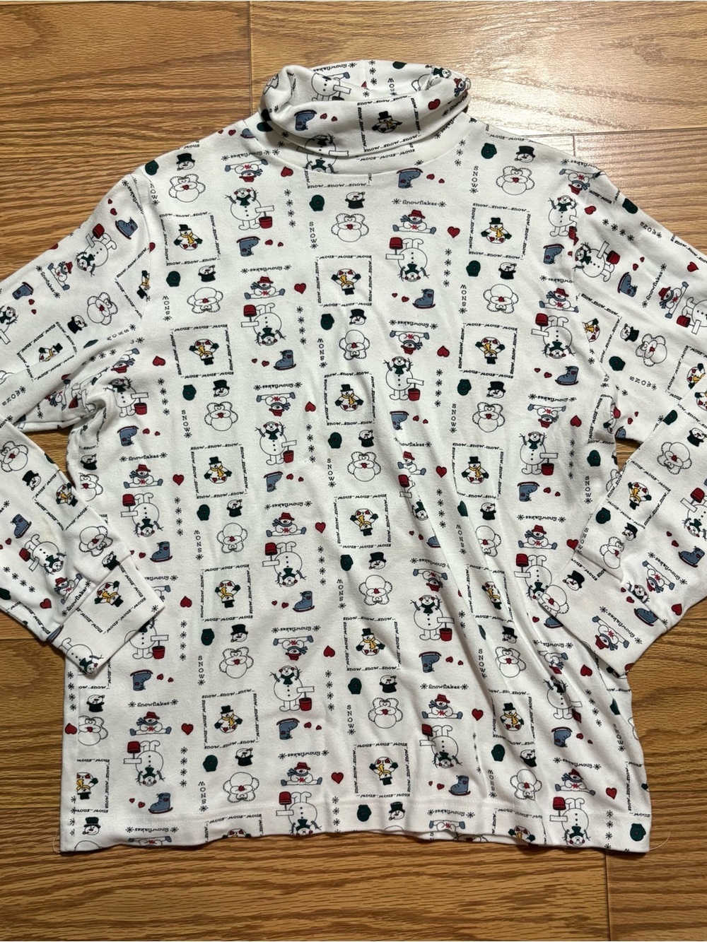 Vintage 90s Corner Stone Christmas Holiday Turtleneck Grannycore Large Snowman